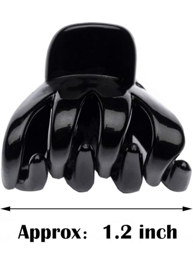 12-piece mini hair clip set. Durable plastic hair clips with a professional design for perfect hold and stylish everyday styling. Glossy black finish. - Image 3