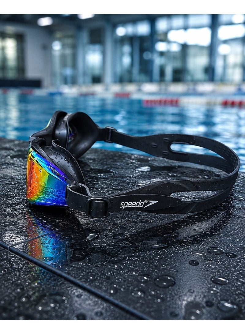 speedo Premium Mirrored Professional Swimming Goggles with Twist Lock Protective Case - Image 3