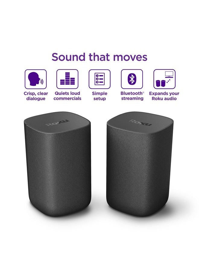 ROKU Wireless Speakers - Set of 2 (Pack of 1) - Compatible with Roku TV, Streambar, and Streambar Pro (SE is not compatible) - Image 3