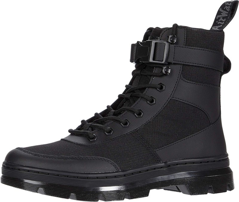 Dr. Martens womens Lace Fashion Boot, Black Element & Black Poly Rip Stop, 11 Women 10 Men US