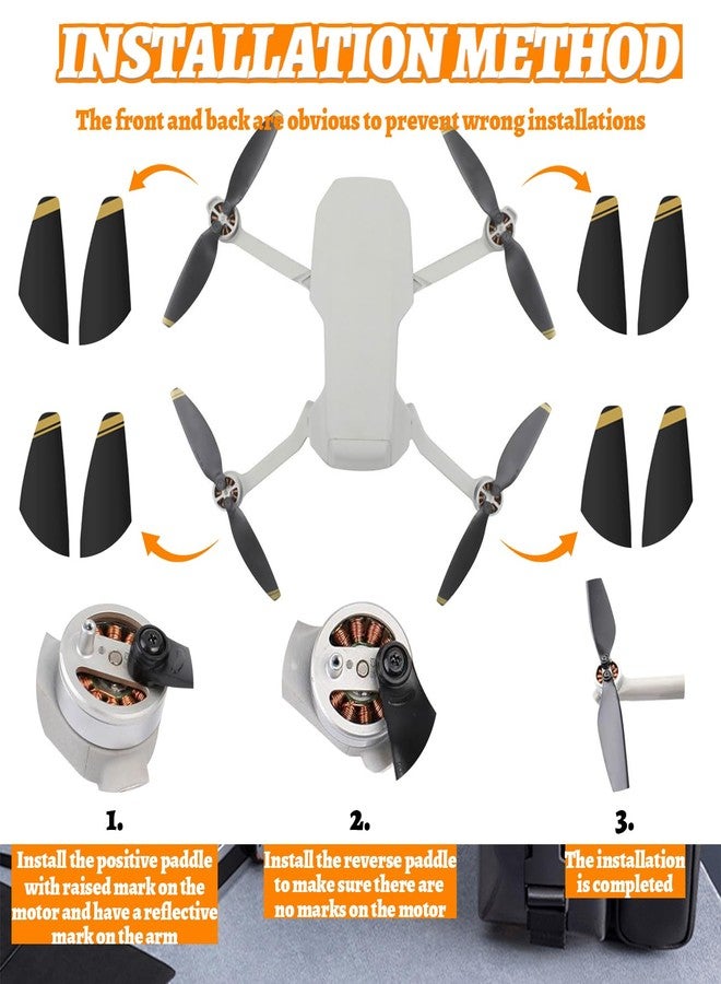HUAREW 24 قطعة مراوح لـ DJI Mini 4K/Mini 2/Mini 2 SE/Mini SE - Image 4