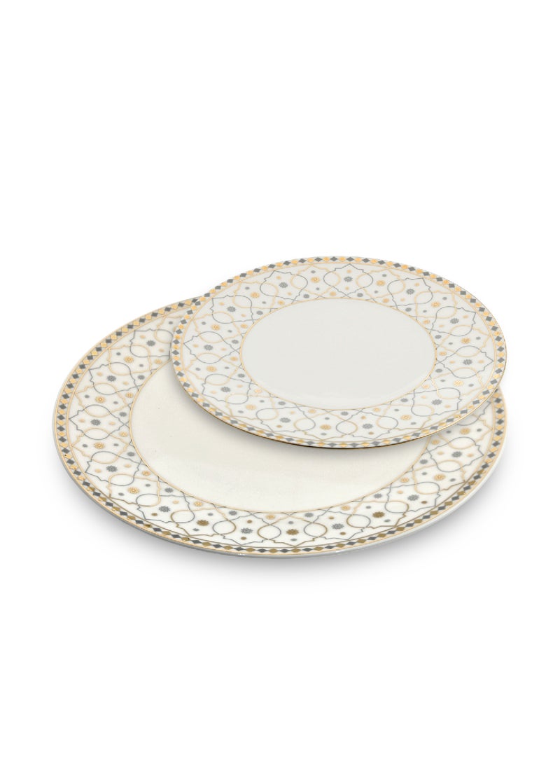 Homesmiths Ramadan  Rosa  Al Andalus Dessert Plate 21 Cm , Moroccan Inspired , Ceramic , Dishwasher Safe , Elegant Design , Perfect For Cakes, Pies, And Pastries - Image 1
