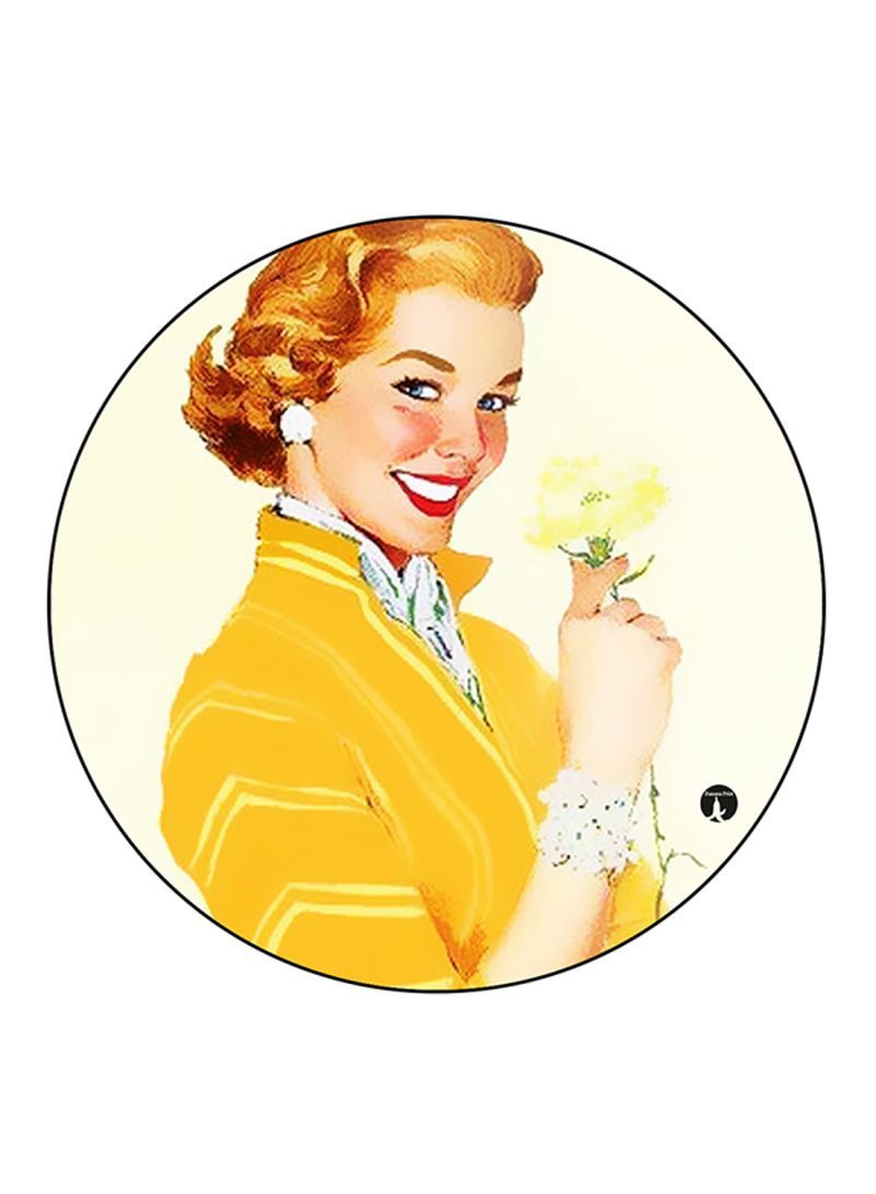 RKN Vintage Art Printed Fridge Magnet Multicolour - Image 1