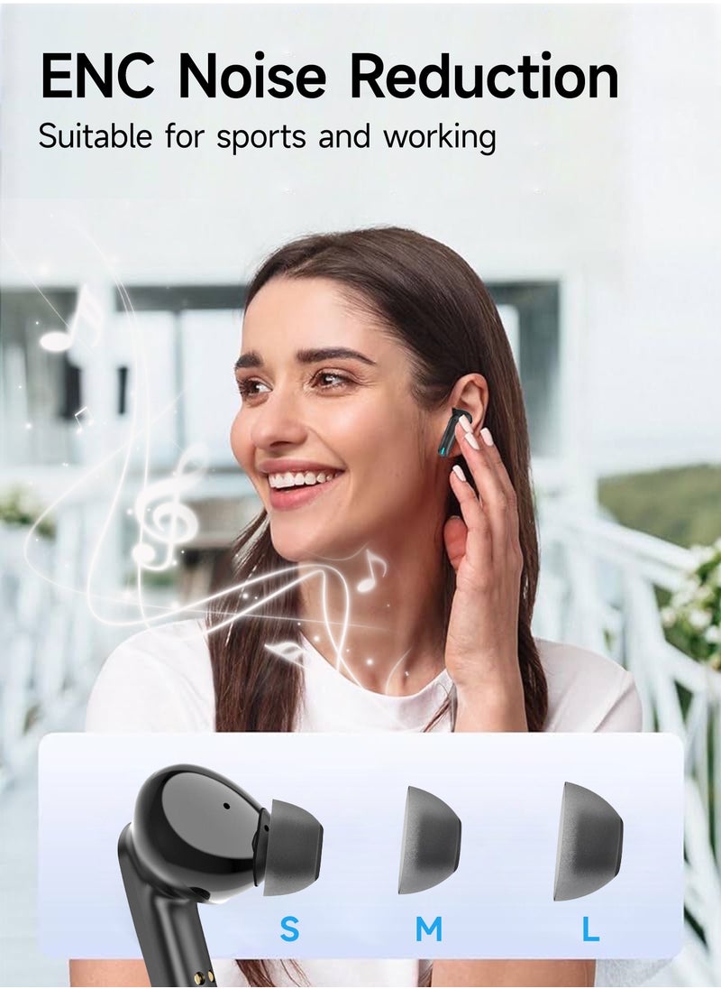 AL-WAHA AL-ZHABIA - Wireless Bluetooth Earbuds 5.3 | 40H Playtime, USB-C Charging Case | IPX4 Waterproof, Noise Cancelling | Compatible with Android, iOS, Phone, Laptop - Image 1