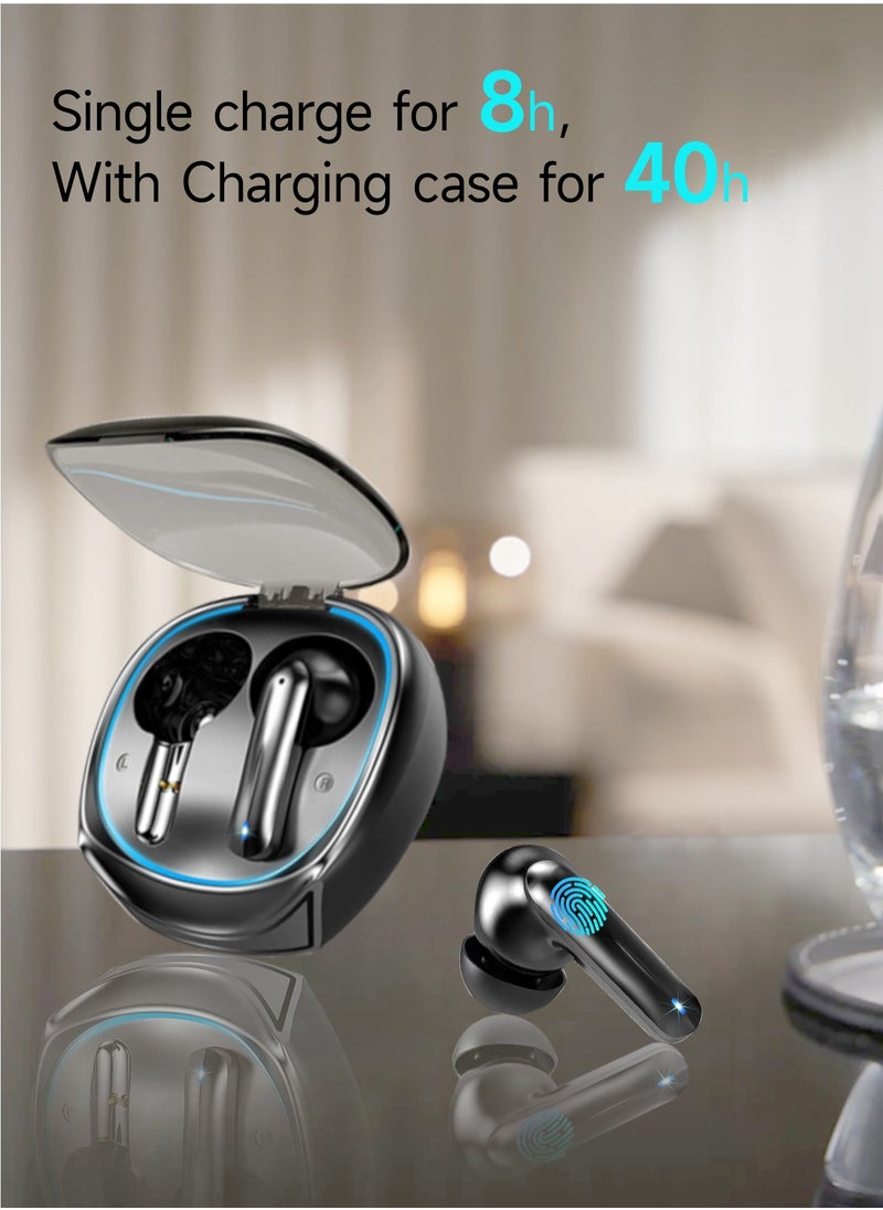 AL-WAHA AL-ZHABIA - Wireless Bluetooth Earbuds 5.3 | 40H Playtime, USB-C Charging Case | IPX4 Waterproof, Noise Cancelling | Compatible with Android, iOS, Phone, Laptop - Image 1