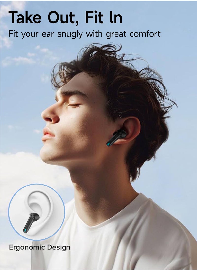 AL-WAHA AL-ZHABIA Wireless Bluetooth Earbuds 5.3 | 40H Playtime, USB-C Charging Case | IPX4 Waterproof, Noise Cancelling | Compatible with Android, iOS, Phone, Laptop  - Image 3