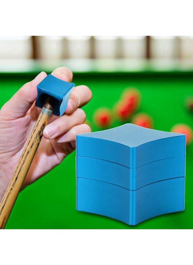 Universal Aluminium Snooker Pool Billiard Cue Tip Tips Table Chalk Holder (blue)