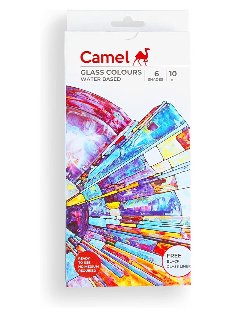 camel Camel Water Based Glass Color - 10ml each, 6 Shades  - Image 1