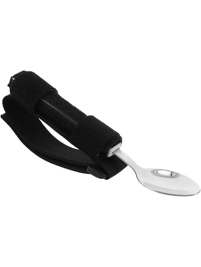 Stainless Steel Eating Spoon Elderly Patient Portable Cutlery 17X3.2X3cm - Image 1