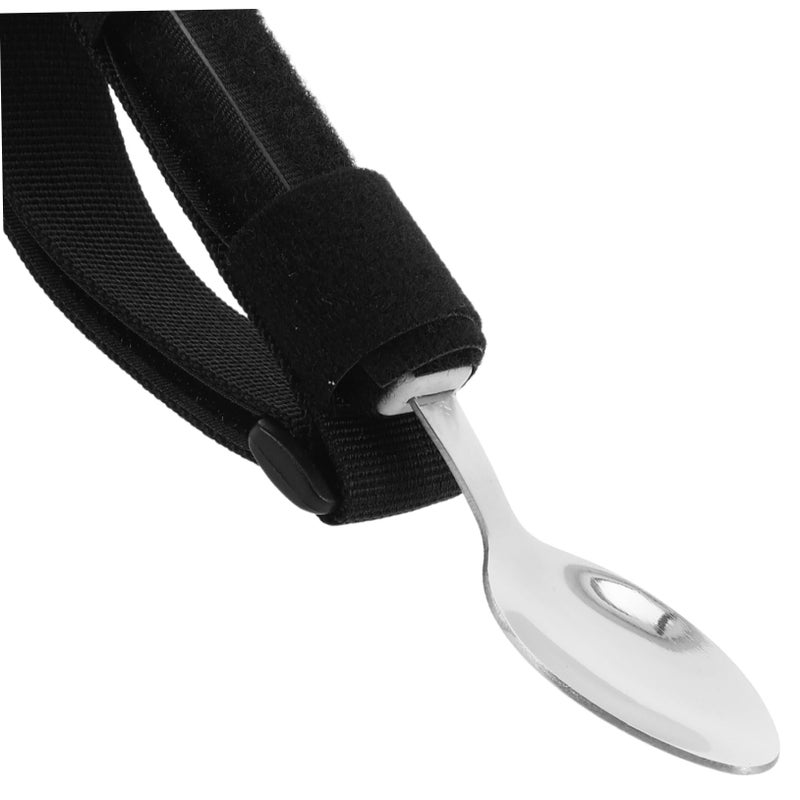Stainless Steel Eating Spoon Elderly Patient Portable Cutlery 17X3.2X3cm - Image 4