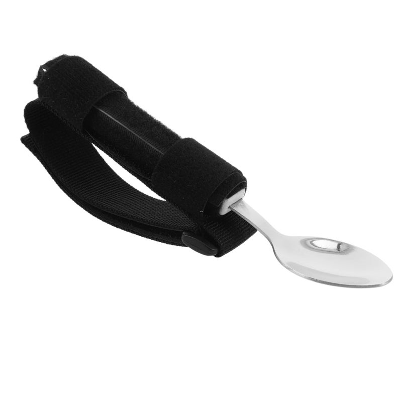 Stainless Steel Eating Spoon Elderly Patient Portable Cutlery 17X3.2X3cm - Image 2