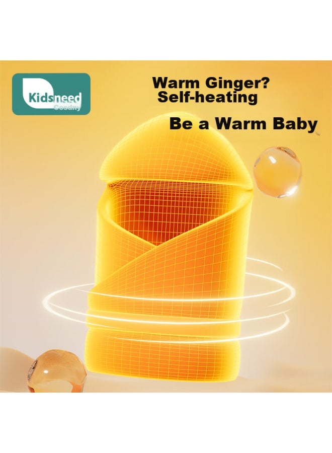 Kidsneed Baby Swaddle Blanket, Newborn Pure Cotton Warm Ginger Thickened Autumn And Winter Wrap Blanket, Maternity Ward Swaddle Blanket, 0-6 Months Anti-startle Wrap Single - Image 4