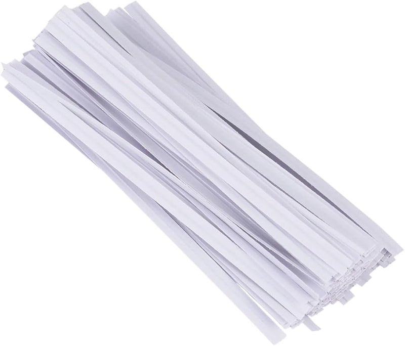 ورقة بيضاء مغطاة بشرائط ختم الأسلاك الحديدية للتغليف الآمن للأغذية والحرف اليدوية 1 عبوة - Image 2