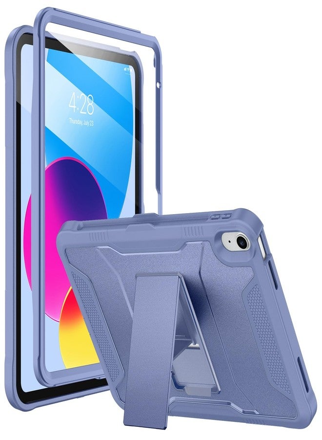Soke Case for iPad 10th Generation 10.9-inch 2022, with Built-in Screen Protector and Kickstand, Rugged Full Body Protective Cover for New Apple iPad 10.9 Inch - Lavender Gray - Image 1