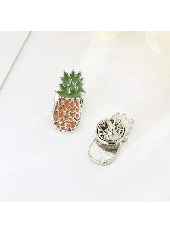 Amosfun - 5Pcs Lovely Originality Fashion Fruits Brooch Summer Style Small Fresh Oil Dripping Pineapple Brooch Pins - Image 1