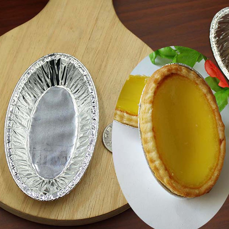 250pcs Disposable Tart Cups Baked Oysters Holder Tartlet Mould Baking Pans (Large Size) - Image 5