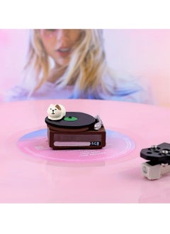 Generic 1pc Miniature Resin Cat Figurine on Record Player - Artistic Animal Dashboard Ornament, Home Decor Accessory, Music Enthusiast Gift, Mini Scene Setup  - Image 3