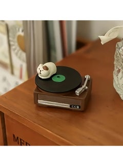 Generic 1pc Miniature Resin Cat Figurine on Record Player - Artistic Animal Dashboard Ornament, Home Decor Accessory, Music Enthusiast Gift, Mini Scene Setup  - Image 5