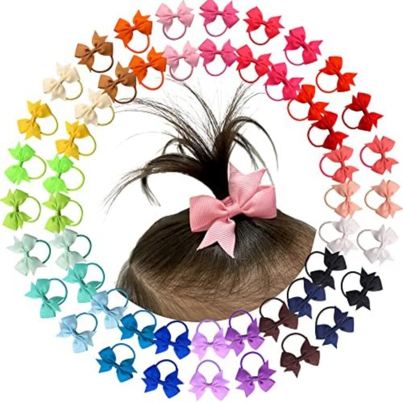 Children's bowtie, rubber band, headband  color  50PC - Image 2
