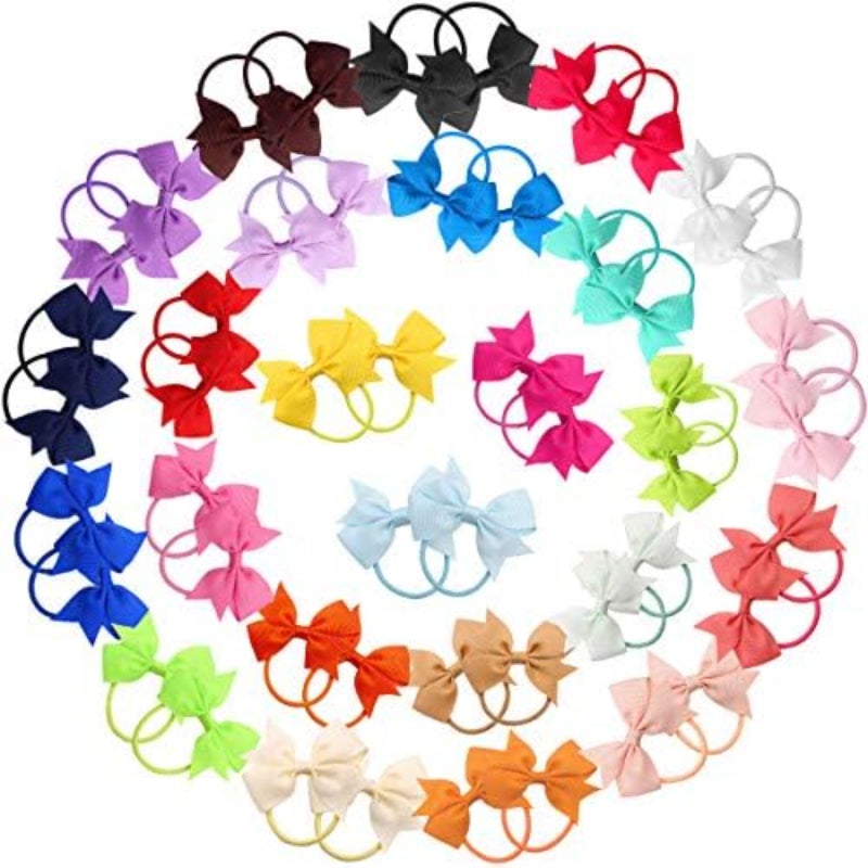 Children's bowtie, rubber band, headband  color  50PC - Image 1
