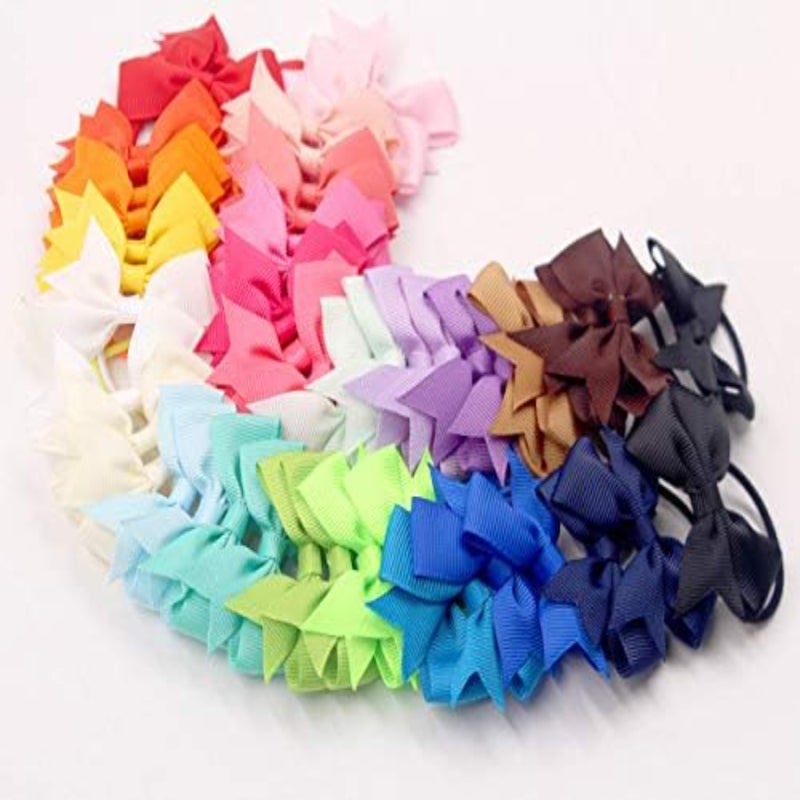 Children's bowtie, rubber band, headband  color  50PC - Image 3