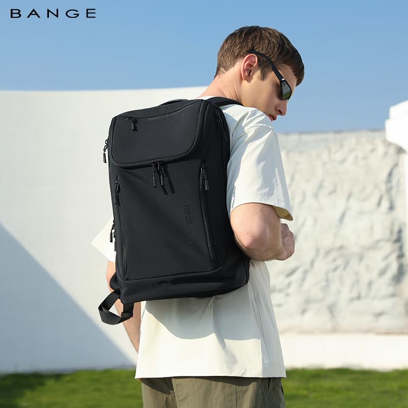 Red Lemon BANGE Captain Business Smart Backpack Waterproof fit 15.6 Inch Laptop Backpack, Travel Durable Backpack for Men and Women (Black - Version 2.0) - Image 2