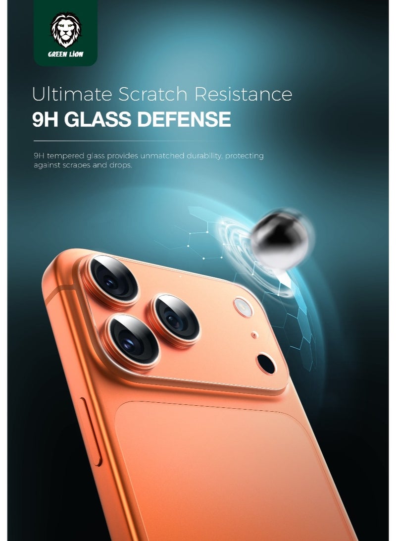 GREEN LION Camera Lens Protector for iPhone 17 Pro Max / 9H Hardness / Scratch & Impact Resistant / Ultra-Clear HD / Easy Installation / Full Screen Coverage - Image 3