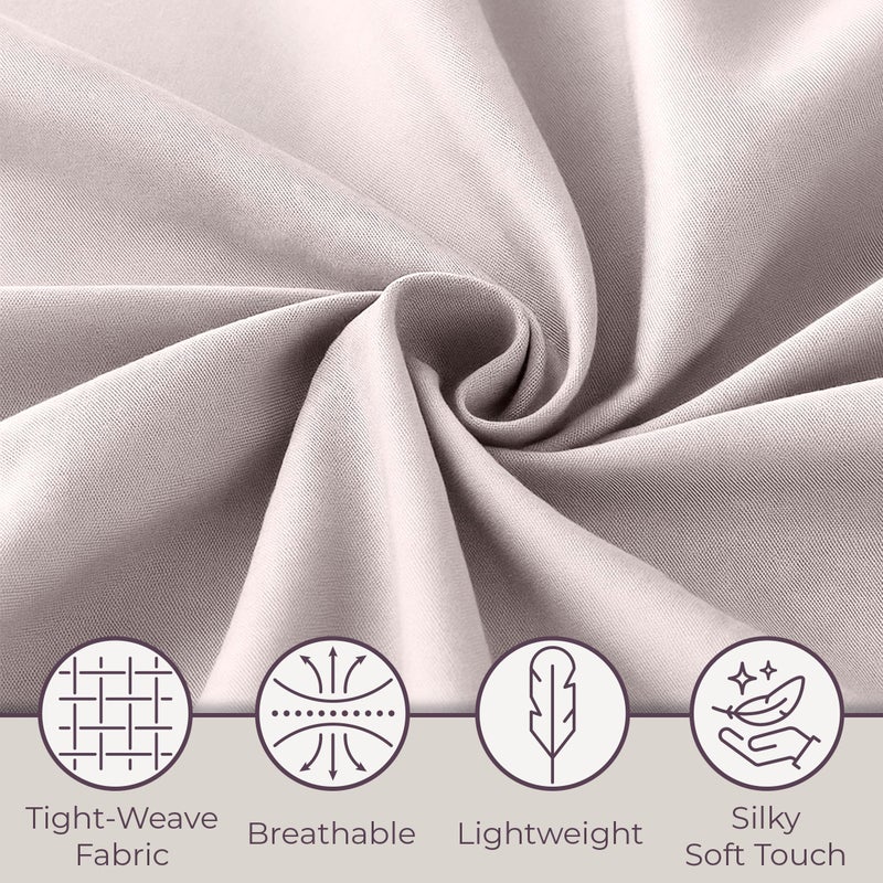 Lavish Home Brushed Microfiber Sheet Set- 3 Piece Bed Linens-Fitted & Flat Sheets, Plus A Pillowcase-Wrinkle, Stain & Fade Resistant by Lavish Home (Twin, Beige) - Image 4