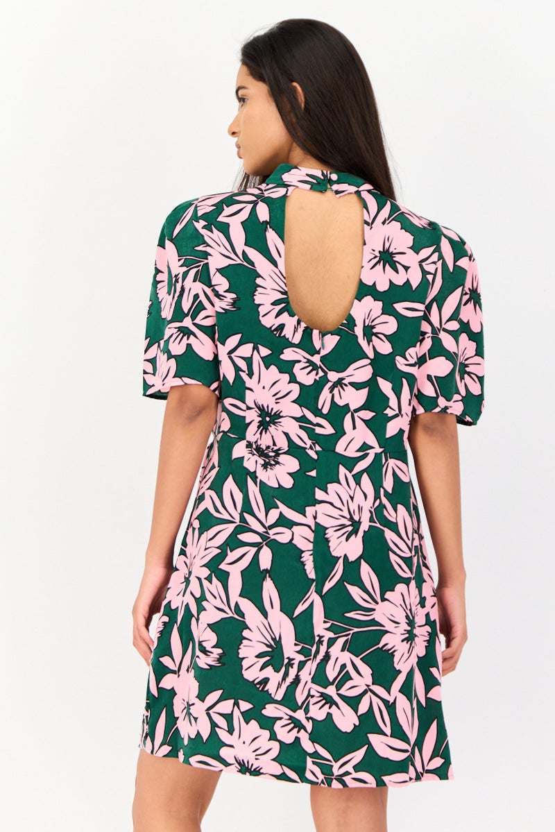 Another Sunday Women Floral Print Mini Dress, Multicolor - Image 3