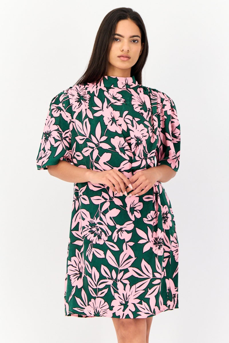 Another Sunday Women Floral Print Mini Dress, Multicolor - Image 1