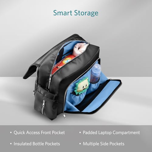 VAYA LY'L-SUN Diaper Bag for Mothers for Travel, Multi-Use Baby Bag with Laptop Compartment, Insulated Bottle Holders, Stroller Straps, Newborn Essentials, Maternity & Hospital Bag - Image 4