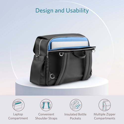 VAYA LY'L-SUN Diaper Bag for Mothers for Travel, Multi-Use Baby Bag with Laptop Compartment, Insulated Bottle Holders, Stroller Straps, Newborn Essentials, Maternity & Hospital Bag - Image 2