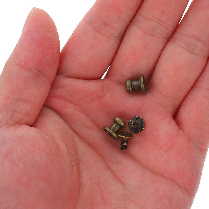 Vintage Bronze Cabinet Pull Handles 20pcs Mini Round Drawer Knobs For Dresser Desk Jewelry Box - Image 4