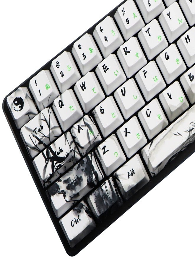 مجموعة أغطية مفاتيح MOLGRIA Ink Panda، 71 مفتاحًا، للوحات المفاتيح ذات 71 أو 64 أو 61 مفتاحًا، أغطية مفاتيح PBT مخصصة بتصميم OEM مع خط ياباني، متوافقة مع مفاتيح Cherry MX وGateron وKhail، لوحة مفاتيح ألعاب بنسبة 60% - Image 1