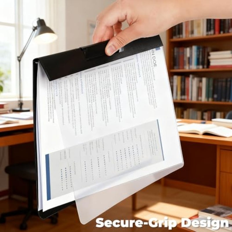 30 Pack Clear Report Cover with Clip, 11.5 x 9 Inch Presentation Folders with 60 Sticker, Slide Locking Letter Size Resume Binder, 30 Sheets Capacity File Document Organizer for Office, School - Image 5
