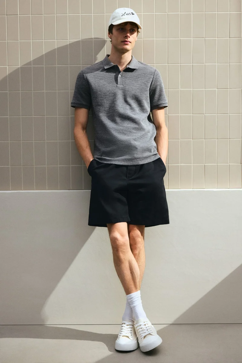 اتش اند ام تي-شيرت بولو بقصة سلِم