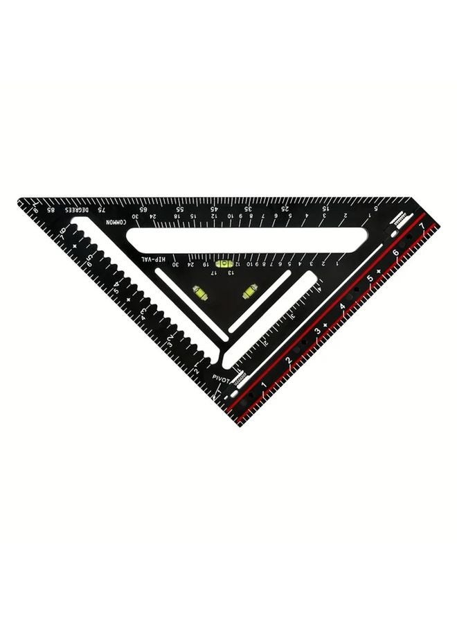 1pc 7 Inch Smart Adjustable Metal Carpenter Square Foldable Woodworking Ruler with Extendable Arm - Image 2
