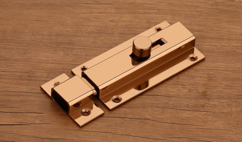 HARMONUS PVD Rose Gold Heavy Stainless Steel Baby Latch Tower Bolt for Baby Latch Bathroom Home Kitchen Pack of 7 3 Inch