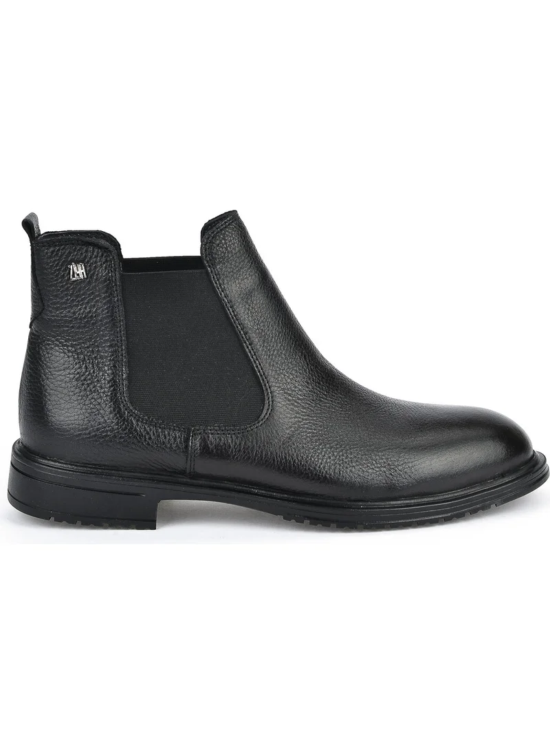 Ziya , Men's Genuine Leather Boots 113447 101 Black
