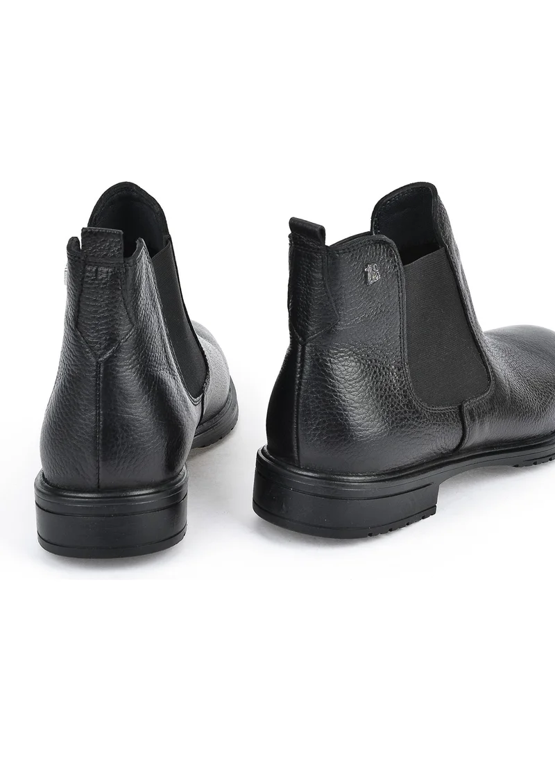 Ziya , Men's Genuine Leather Boots 113447 101 Black