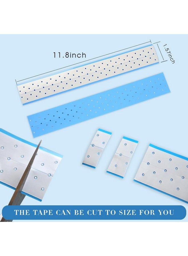 coloryoung 10 Pieces Wig Tape Strips Double Sided Bonding Clear Waterproof Adhesive Tape Hair Tape for Lace Wig Toupee Hairpiece (Blue Hole Plus) - Image 2
