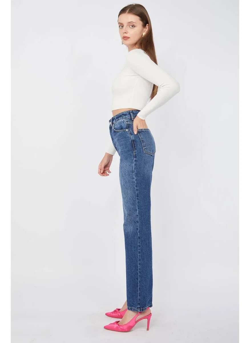 Banny Jeans Women's Dark Blue Palazzo Jeans