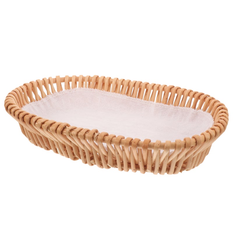 Rattan Bread Basket Woven Tabletop Basket Vegetable Serving Basket Restaurant Basket - Image 1