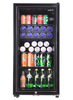 88L Glass Door Refrigerator All Black Edition Four Countertop or Cabinets, Direct Cold with Frost, LED Light and Key Lock, (RB-88HC-JC), Black - pzsku/Z7F87EA154FF0C7CF4641Z/45/1741179839/76170ffa-012e-4557-849c-f6c66824ce66