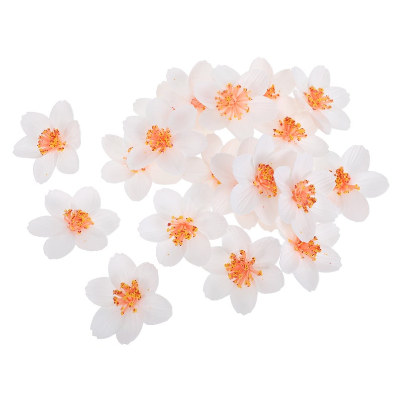 20Pcs Artificial Eva Plumeria Flowers White for Hawaiian Lei Wreath and Tropical Party Decorations - Image 1