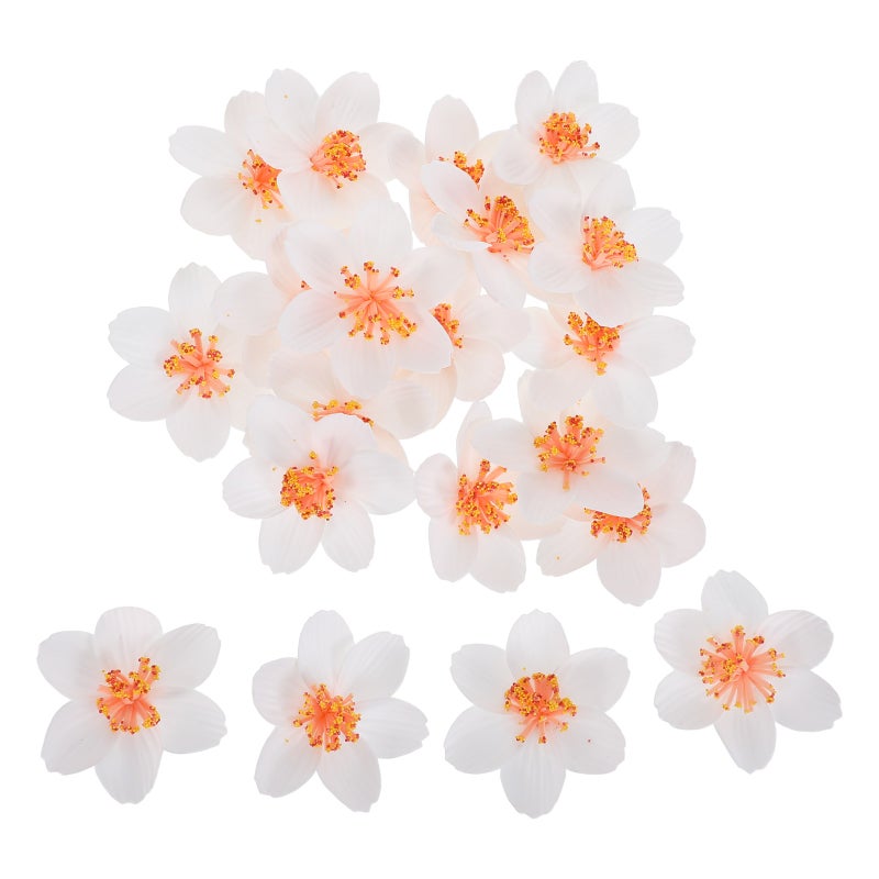 20Pcs Artificial Eva Plumeria Flowers White for Hawaiian Lei Wreath and Tropical Party Decorations - Image 4