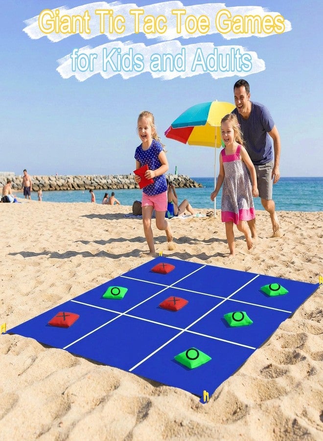 WUPIOS 2-in-1 Giant Tic Tac Toe Game Bean Bag Toss Games, 4.5FT Double-Sided Large Tic Tac Toe Game with 10 Pcs Bean Bags, Outdoor Games for Adults and Family Lawn Yard Carnival Field Day Party - Image 3