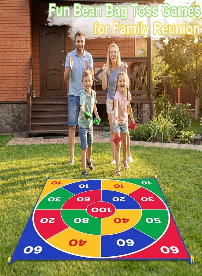 WUPIOS 2-in-1 Giant Tic Tac Toe Game Bean Bag Toss Games, 4.5FT Double-Sided Large Tic Tac Toe Game with 10 Pcs Bean Bags, Outdoor Games for Adults and Family Lawn Yard Carnival Field Day Party - Image 2