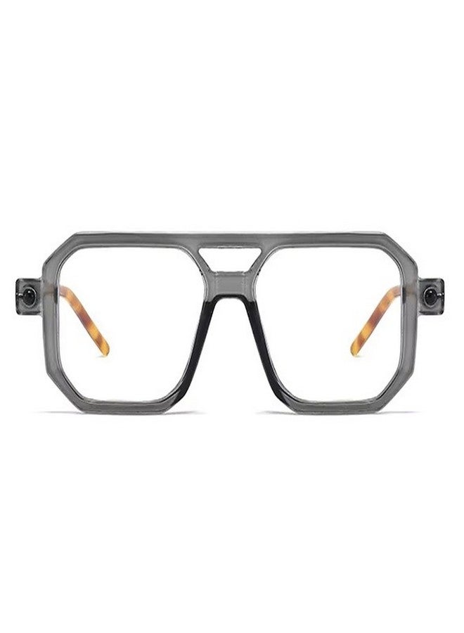 Dervin Blue Light Blocking Blue Cut Zero Power anti-glare Retro Square Eyeglasses frame for Eye Protection from UV by Computer/Tablet/Mobile/Laptop - Image 2