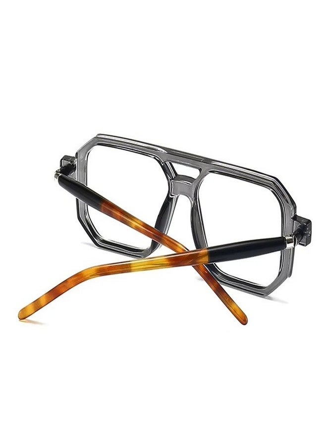 Dervin Blue Light Blocking Blue Cut Zero Power anti-glare Retro Square Eyeglasses frame for Eye Protection from UV by Computer/Tablet/Mobile/Laptop - Image 5